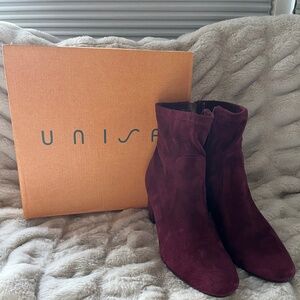 Unisa unHAVANA Suede Block Heel Bootie